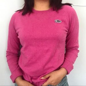 VANS long sleeve pink shirt with patch